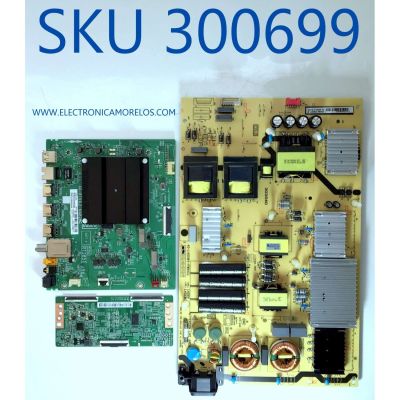 KIT DE TARJETAS PARA TV TCL / MAIN 08-CS75CUN-OC406AA / 40-RT51L2-MAB2HG / FUENTE 08-L40XWA4-PW210AA / 40-L40XW4-PWB1CG / T-CON 34291100AZ / CSC02-1 / PANEL LVU750NDEL / MODELO 75S434